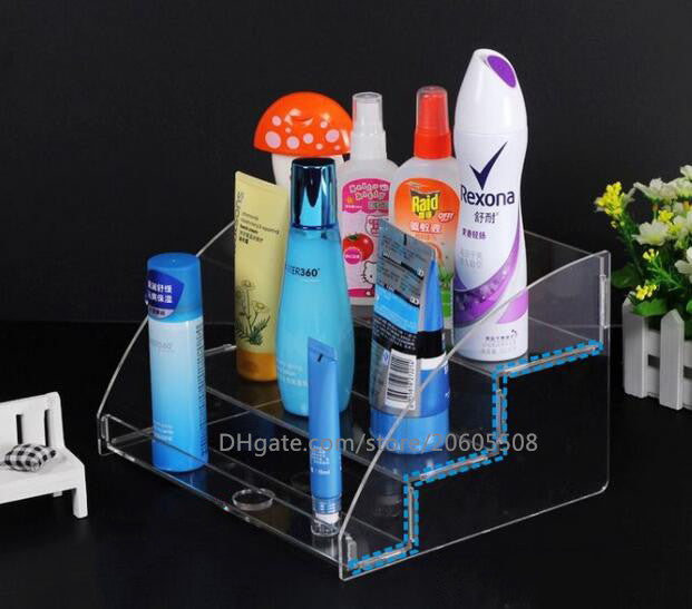 Fashion Multifunctional clear acrylic Cosmetics storgae rack digital products mobile phone jewellery wallet purse display stand holder rack