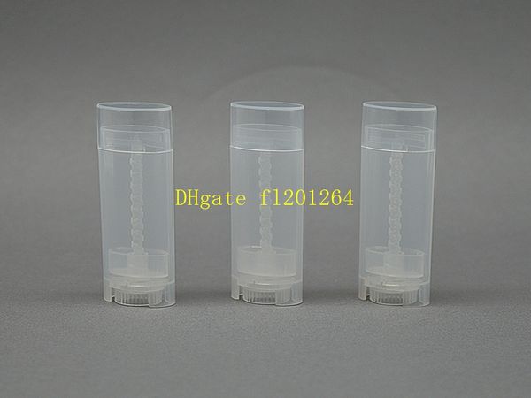 100pcs-lot Free Shipping 4.5g Clear Oval Lip Balm Tube 0.15oz Transparent Deodorant Container Lotion Bar Twist Empty lipstick