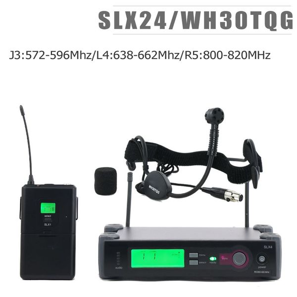 J3:572-596Mhz-L4:638-662Mhz-R5:800-820Mhz Top Quality SLX14 Wireless Microphone System with WH30TQG Headset Mic