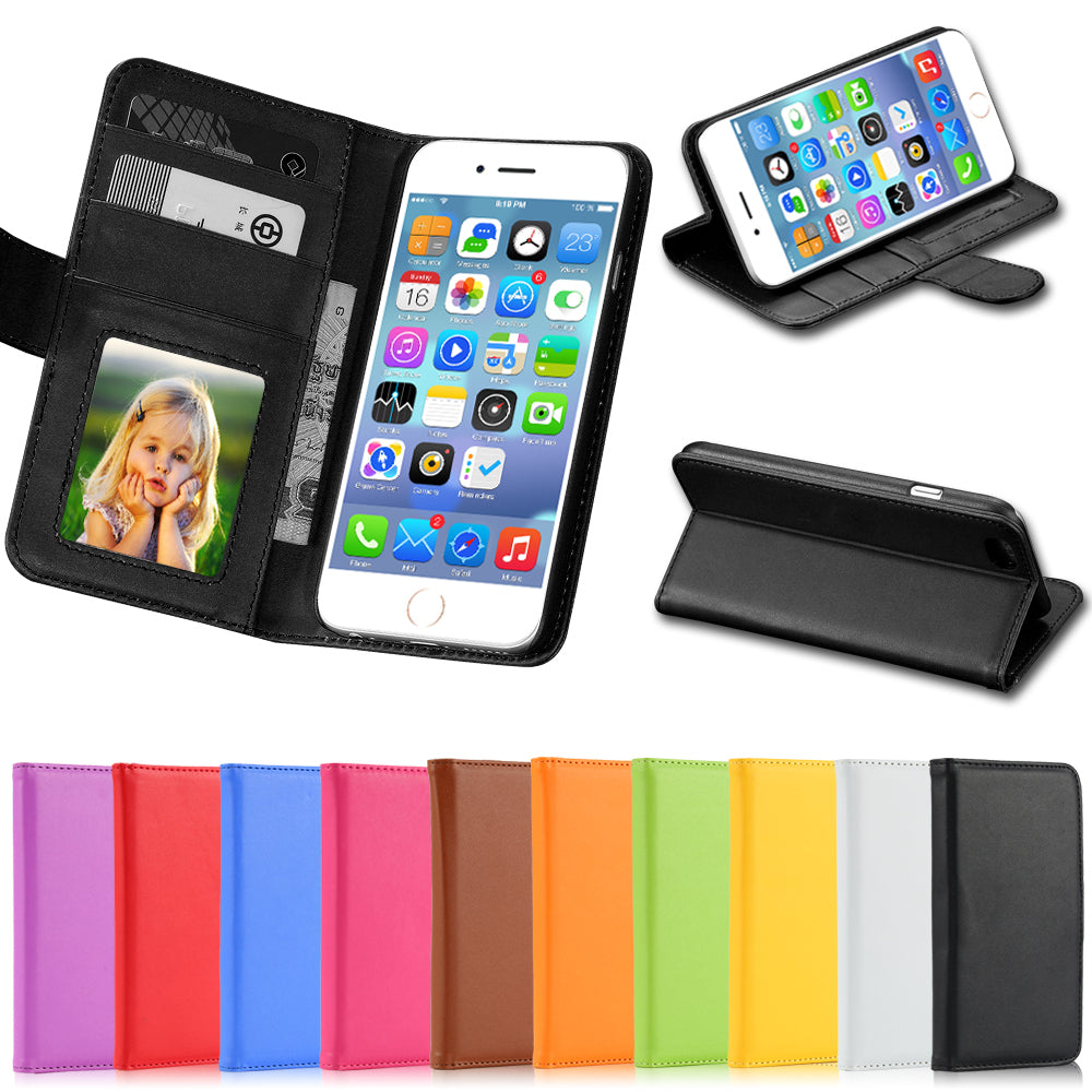 Top Luxury PU Leather Case For iPhone 6 6S Card Slots + Photo Frame Full Protective Cover Bag For iPhone 6