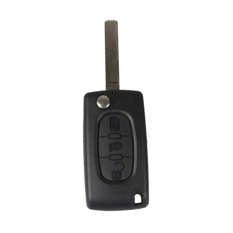 3 Buttons Key Shell Remote Keyless Fob Case For Citroen C2 C3 C4 C5 C6 Quatre Light Symbol Tire Pressure Alarm car-styling
