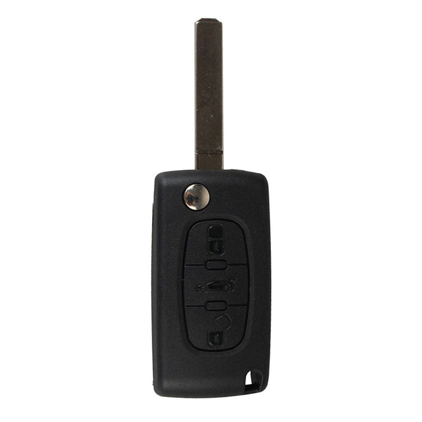 3 Buttons Folding Key Shell Remote Key Fob Case For CITROEN C3 C4 C5 C6 Tire Pressure Alarm car-styling