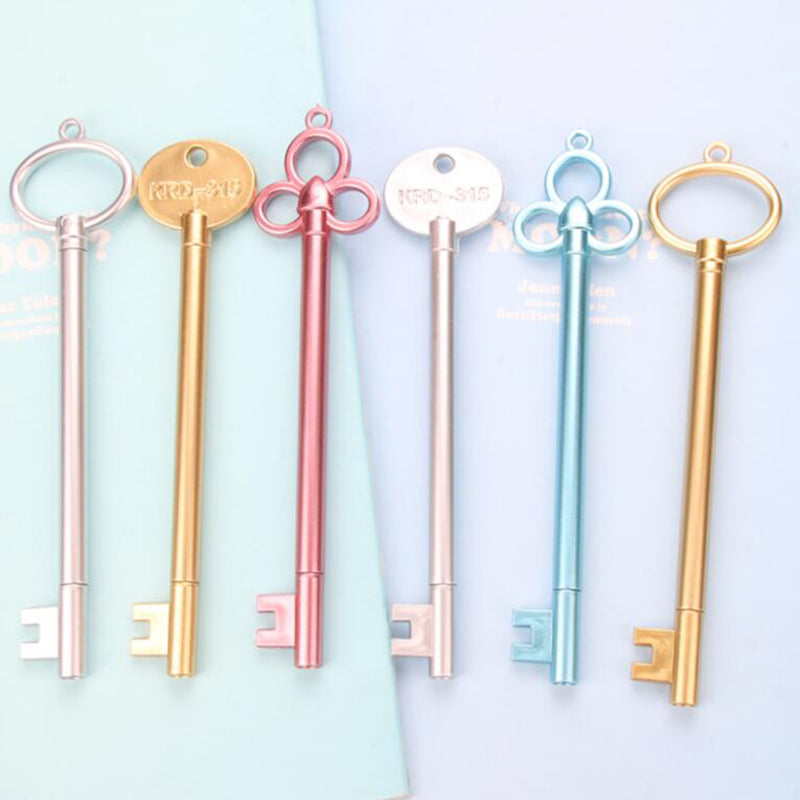 15pcs-Lot Key Shape Gel PensFashion Girl Pen For School Stationery Office Supplies Student Learning Writing Gifts Prize Pens Free Shipping