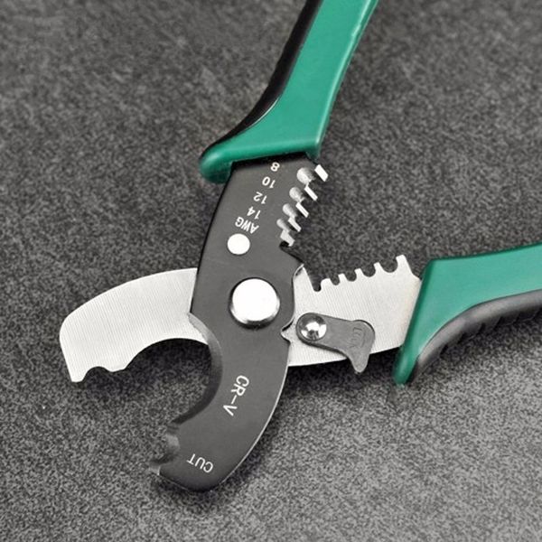 Multi Tool 8&quot; Wire Stripper Cable Cutting Scissor Stripping Pliers Cutter 1.6-4.0mm Hand Tools Ferramentas Herramientas