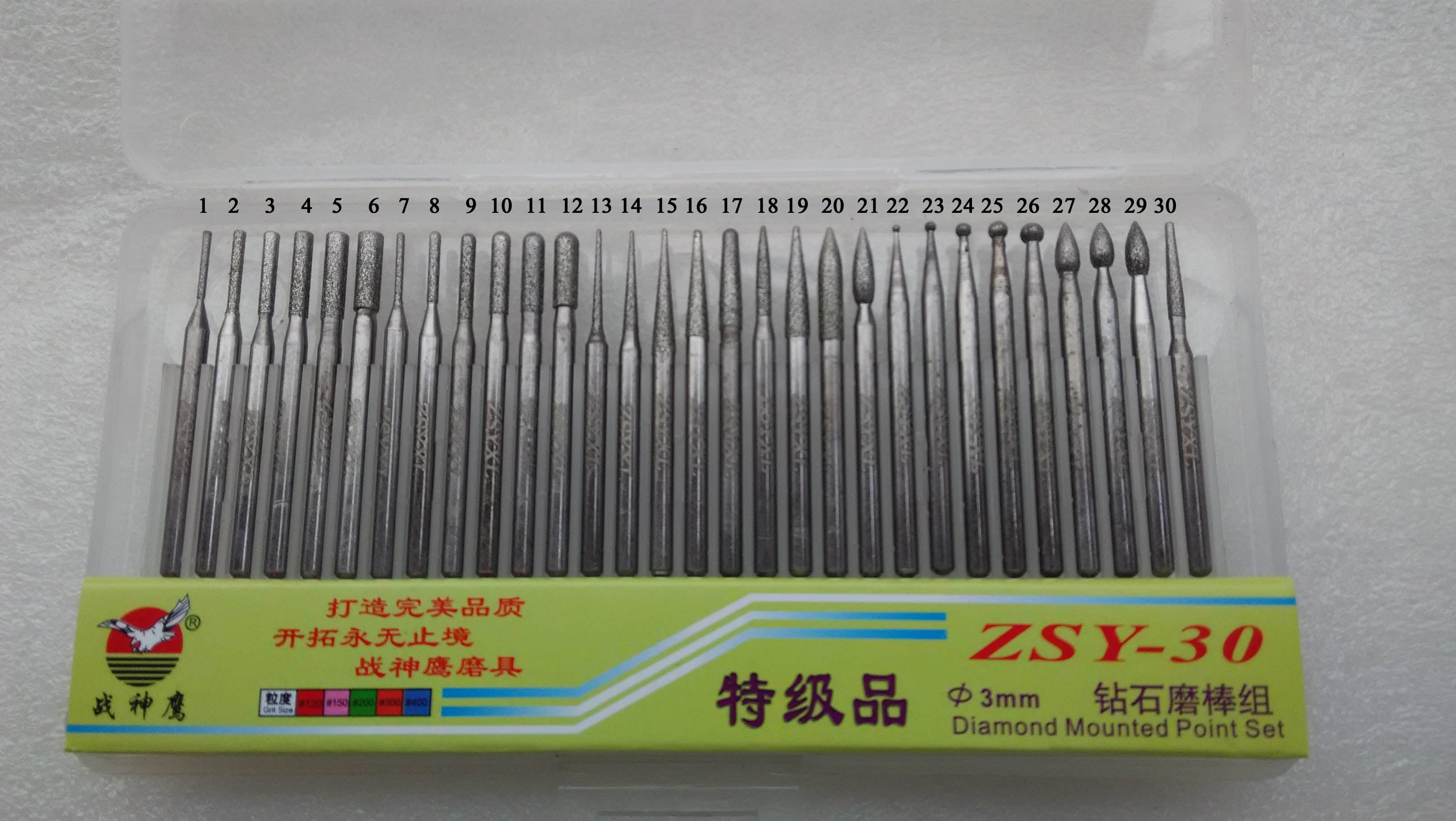 Dremel Rotary Tool Drill Bit Diamond Burrs Bur Bit Diamond Mounted Point Set Grinding Stick Abrasive Stick Free Ship