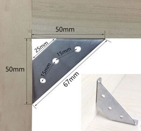Extra thick stainless steel Angle triangle bracket fixed Angle iron desk chair 90 degree Angle furniture hardware fittings fittings