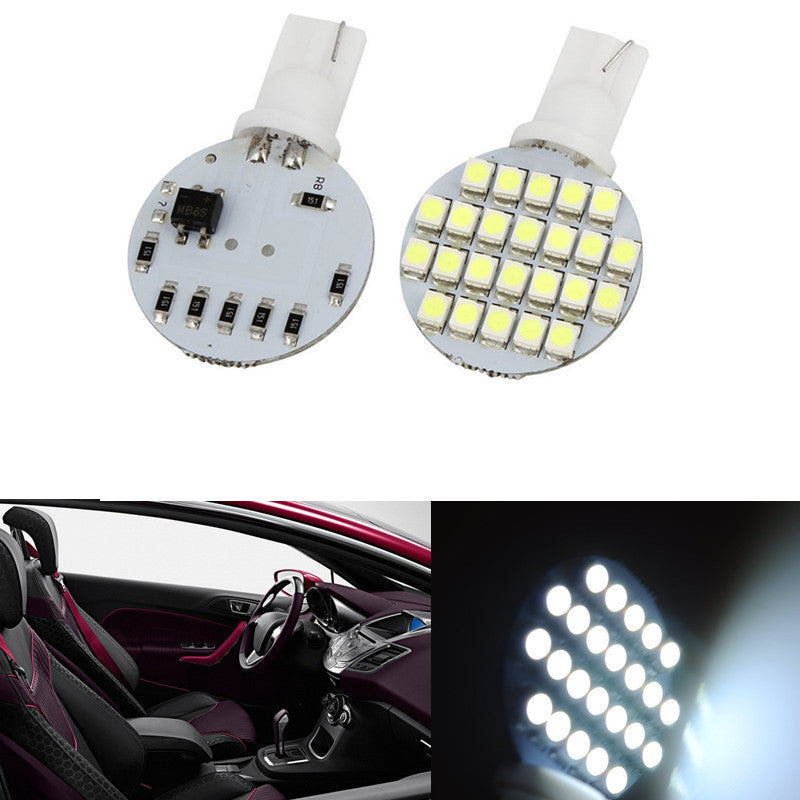 50PCS Wedge T10 24 SMD LED 194 921 W5W 1210 147 168 192 RV Light Lamp Bulbs White wholesale price 12V DC
