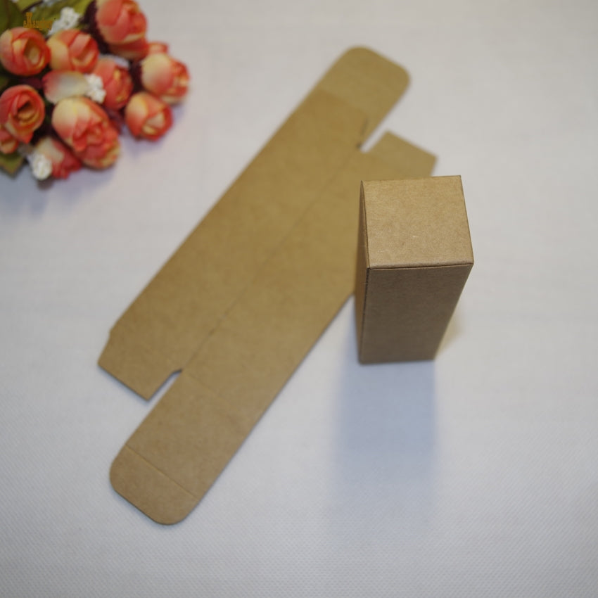100pcs-lot 4.5x4.5x17.7cm kraft Paper Box DIY Lipstick Perfume Essential Oil Bottle storage boxes paper craft package