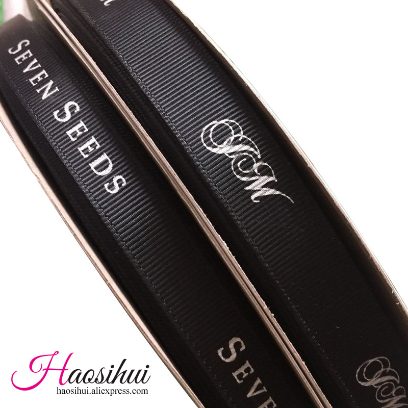 7-8&#039;&#039;(23mm) grosgrain ribbon printed brand personalized ribbon wedding candy box with ribbon decoration favors 100yards-lot