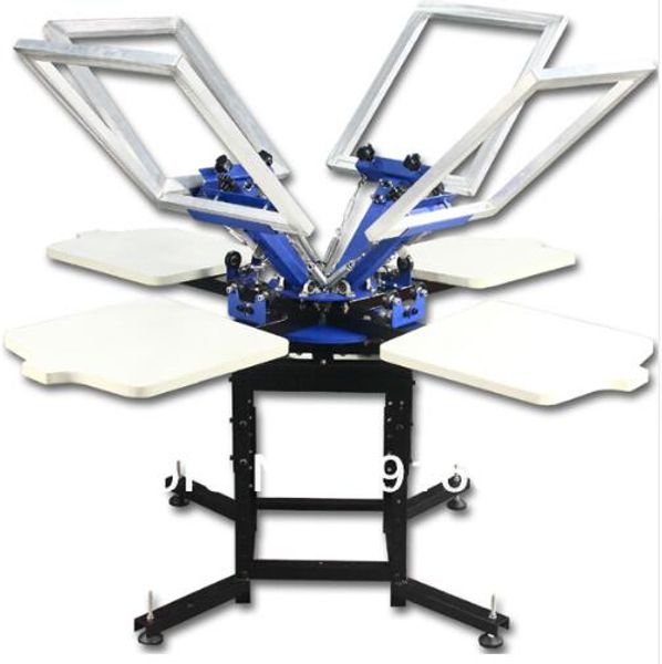 Four Colors 4 stations Industrial Equipment Screen Printing Machine Press t-shirt printer Equipmentequipment carousel