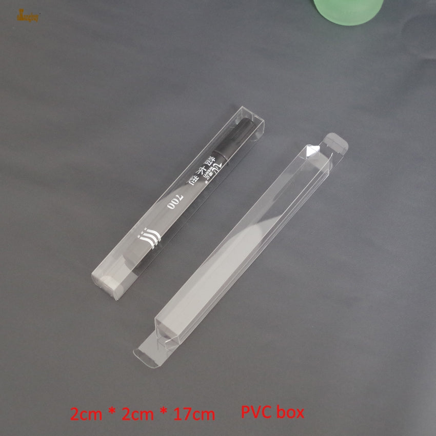 2018 New 100pcs-lot 2x2x17cm Transparant Pvc Packaging Box for Lip Balm Perfume Sample Bottle Lipstick Tube Diy Gift Pen Protective Film