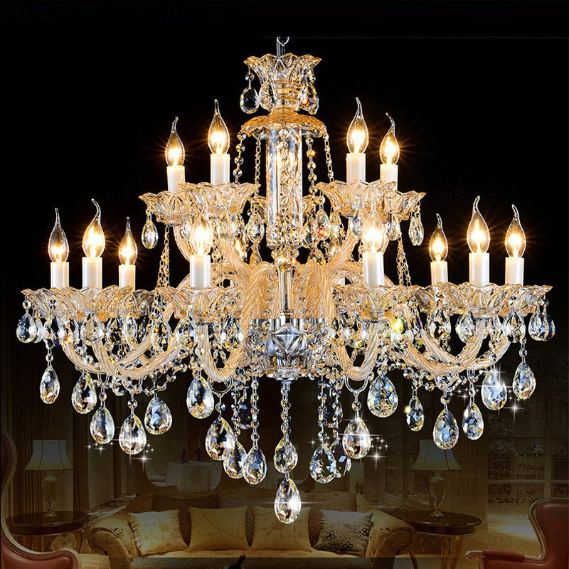 vintage led living room dining room candle chandelier champagne lustre modern Coffee shop romantic Antique retro chandeliers