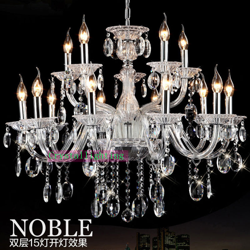 Hanging Lights Bedroom LED Chandelier Indoor Lighting Classic Glass Arms Chandeliers Candle Holder Living Room Lights Modern