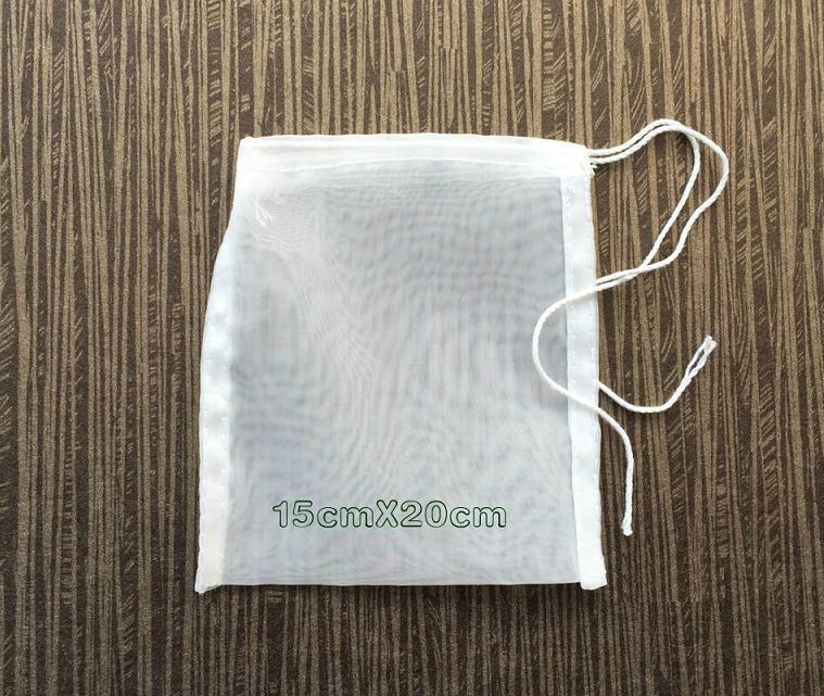 10pcs-lot 15x20cm 100-120-160mesh 150-120-96microns Fruit juice Coffee Wine nylon liquid filter bags Food grade mesh Filter Bag
