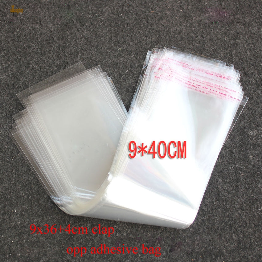 real gift bags 200xsize 9x40cm 364cm clap clear opp self adhesive packaging bags for umbrella tube poles pencil oil pens rod