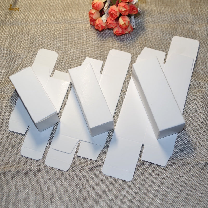 50pcs lot 1 56 4cmx4cmx4cm15cm 10sizes 350gsm white cardpaper box diy lipstick perfume oil bottle packaging boxes packing