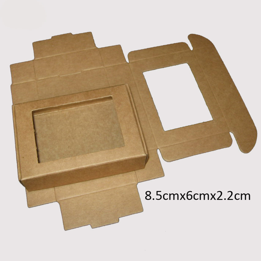 2016 Real Cinta Aislante 100pcs Sizes Kraft Paper Box Wedding Gift Packaging for Candy Jewelry Handmade Soap Bakery Cake Cookie Chocolate