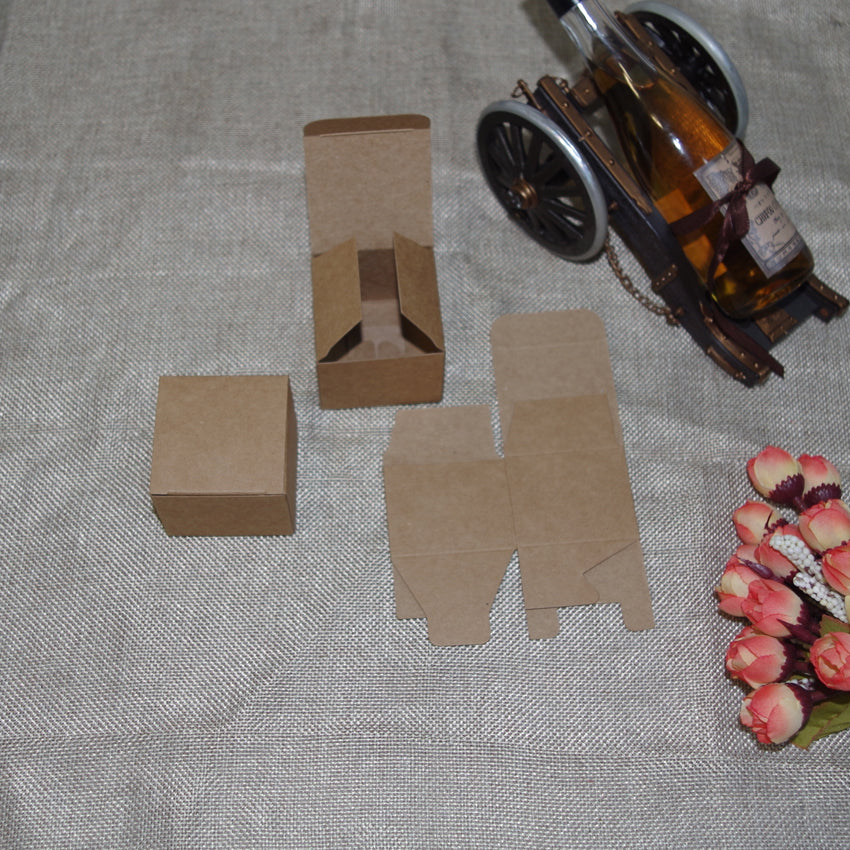 tubetes 50pcs lot 7cmx7cmx5cm12cm 8sizes brown color kraft paper box lipstick perfume essential oil bottle packaging for valve tube