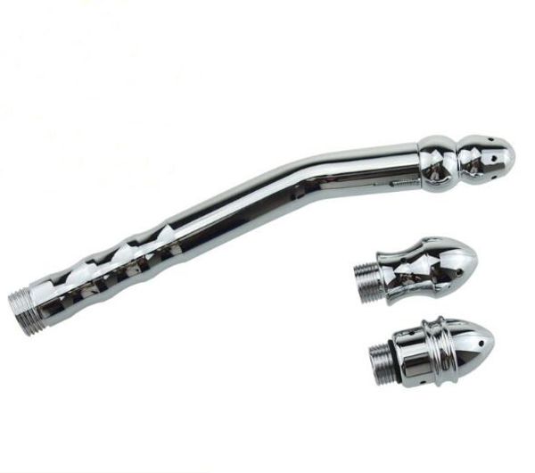 3Heads Stainless Steel Anal Plug Toys Douche Erotic Anal Enemator Clean Masturbation Vagina Anal Cleaning Pussy Clit Pump Cleaner Tool