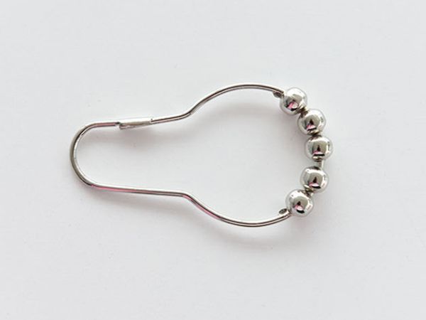 1000pcs-l0ot Metal Gourd shape five pearl shower curtain ring curtain hook Decorative hooks curtain hook bathroom accessories