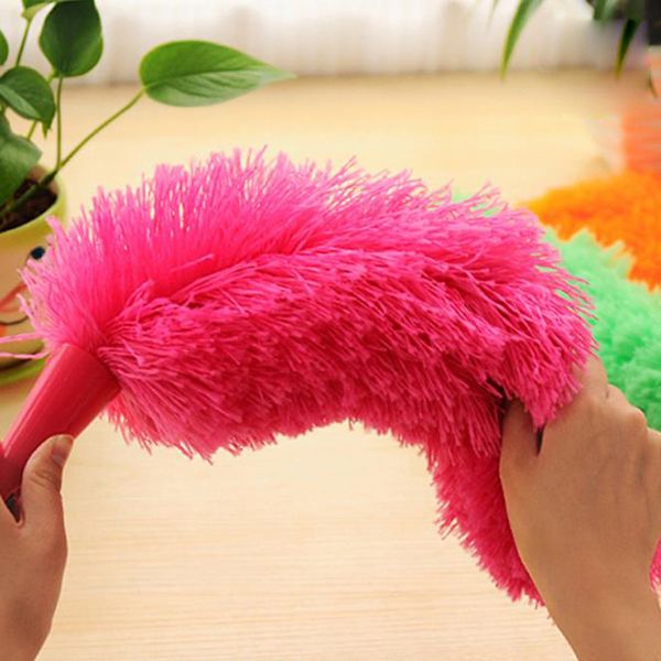 New Soft Microfiber Cleaning Duster Dust Cleaner Handle Feather Static Anti Magic Household Cleaning Tools wholesale