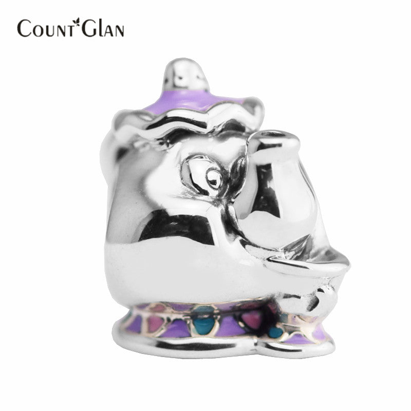 Fits Pandora Charms Bracelets Beads for Jewelry Making fairy tale Mrs. Potts & Chip Mixed Beads 925 Sterling Silver Jewelry