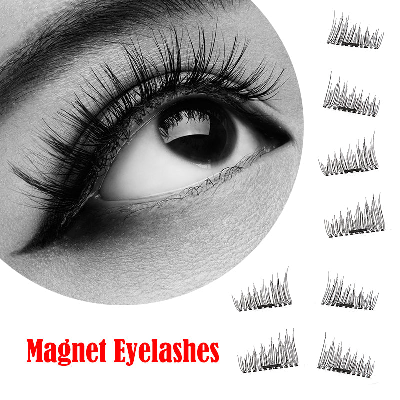 4 Pcs-2Pairs 3D Magnetic False Fake Eyelashes ORIGINAL LASH Eye Makeup Accessories Magnet Eye Lashes Extension Dropship