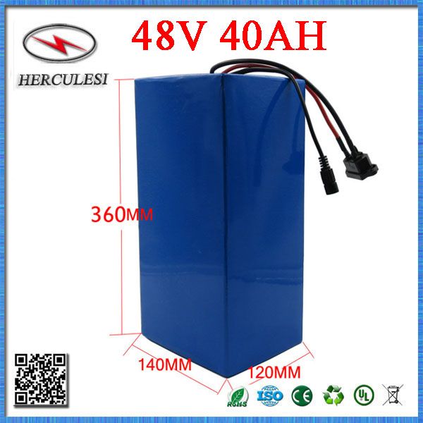 48V 2000W Electric Bike Lithium Ion Battery 48V 40AH Akku Battery Pack Deep Cycle