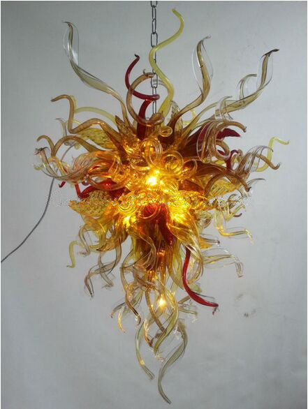 Lamps Antique Style Pendant Lights Fixtures Slecial Design Handmade Blown Glass Chandeliers LED Bulbs Cute Rustic 110-240V Range Chandelier Light