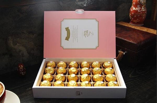 26.5cm x19cm x 4.5cm chocolate Gift Box Candy Paper Bags With Handles Kraft Paper Candy Treat Simple Wholesale Large Gift Box 50pcs-lot