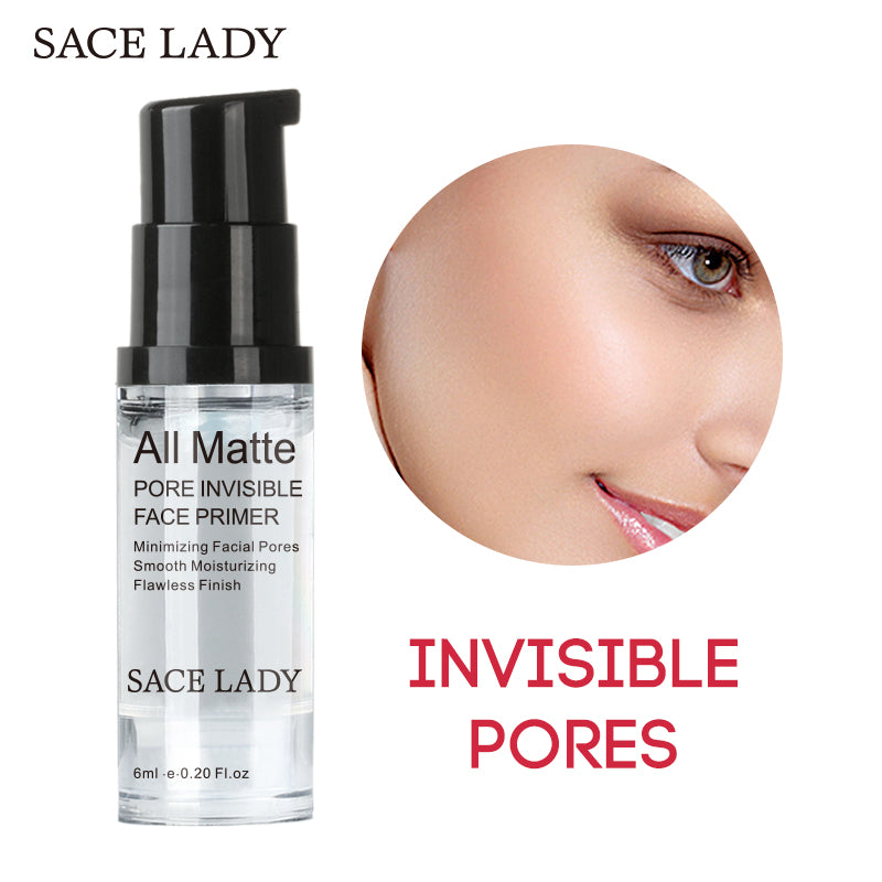 All Matte PORE INVISIBLE Foundation Primer Mattifying Pore Minimizing Primer Smooth Fine Lines Oil-control Face Makeup Primer 6ml