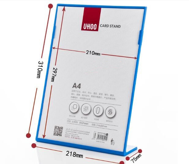 5pcs Free shipping Table card display stand L shape poster advertising display rack desk menu price tag label holder frame A4-A5-A6