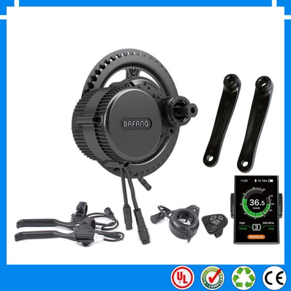 2017 New Bafang BBS02B 48V 750W Ebike Motor with LCD display 8fun-bafang mid drive Electric Bike conversion kits