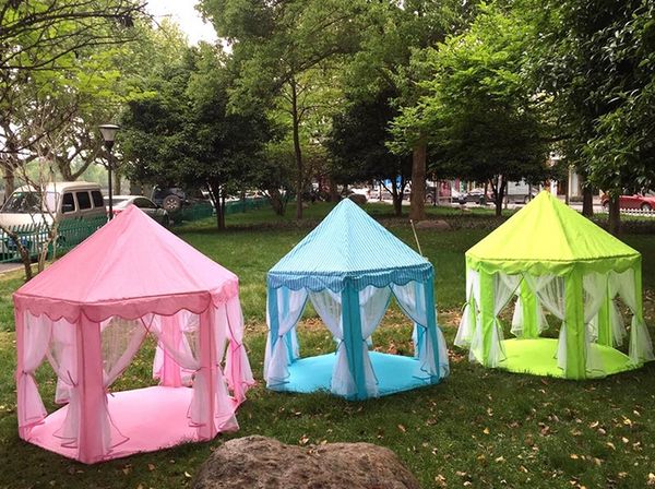 Kids Play Tents Prince Princess Party Tent Children Indoor Outdoor Tent Big Game House Three Colors