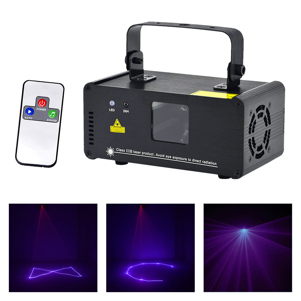 AUCD Mini Portable IR Remote 8 CH DMX Purple 150mW Laser Scanner Stage Lighting PRO DJ Party LED Show Projector Lights DM-V150
