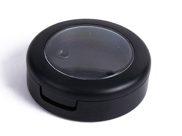 Brand new 10g empty concealer compact - eyeshadow case with black rim lid matte black color