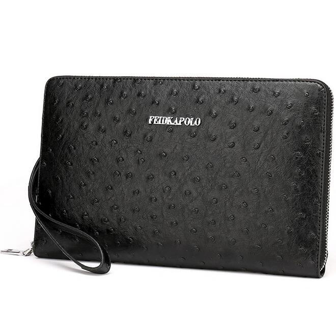 Factory wholesale men bag high-grade package ostrich grains business purse euramerican fashion trend in man handbag ostrichs grain large capacity wi
