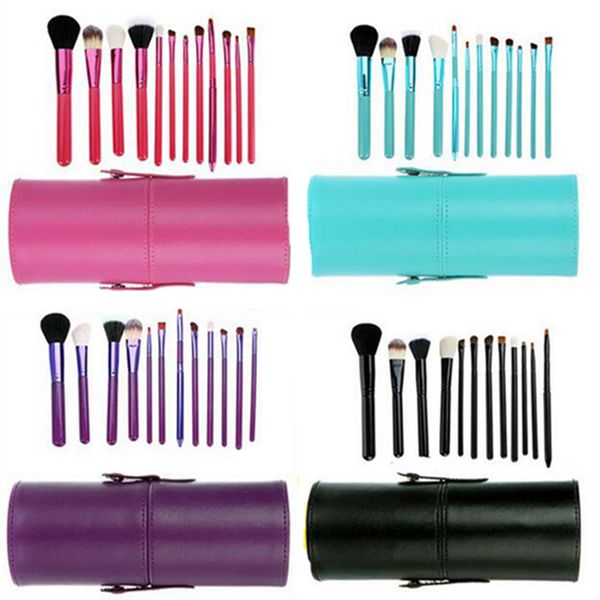 12pcs Makeup Brushes Set Professional Makeup Brushes Cosmetic With Cylinder Cup Holder