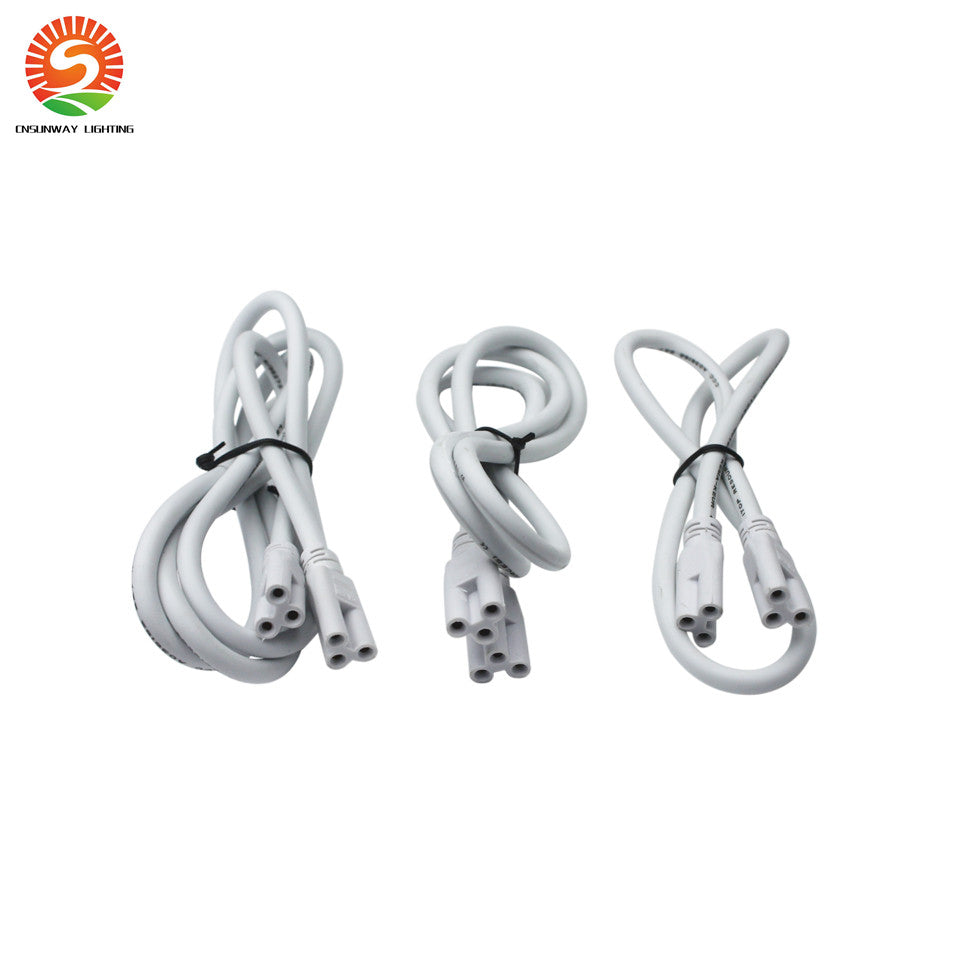 led accessory wire t8 t5 1ft 2ft 3ft 4ft 5ft Cable for Integrated T8 T5 led tubes lights Connector CE ROHS UL DLC cable cords Extension Power Plug N