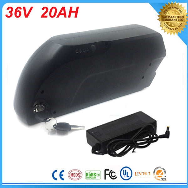Li-ion Ebike Battery Pack Tigershark 36V 20Ah 1000W Electric Bike battery for e-bike with 5V USB port and charger +bms For Samsung Cell