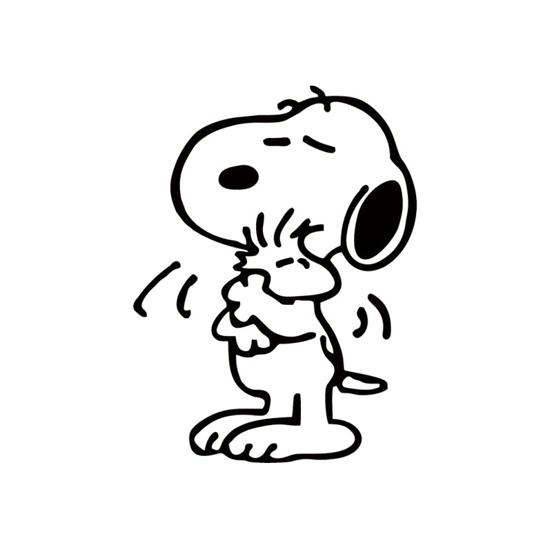 Hot Sale Car Stying Funny dog Hugging Woodstock Vinyl Graphic Car Window Wall Sticker Decal Jdm