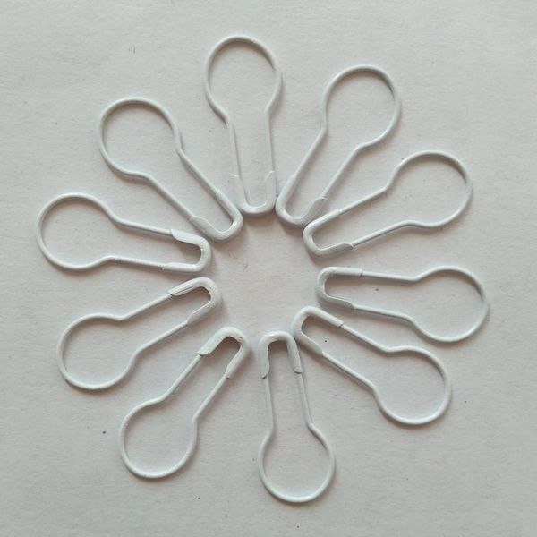 1000 pcs white metal bulb shaped safety pin, stitch marker, good for DIY craft, hang tags
