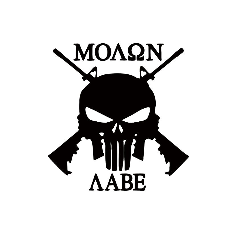 Hot Sale Molon Labe Rifles Gun Rights Vinyl Decal Sticker Car Stying Creative Sticker Jdm