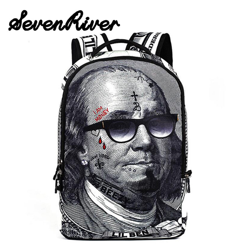 Wholesale- U.S. Dollar Teenager Large Backpack For 14 15.6 Inch Laptop Travel Bag Middle - High School Students School Bag