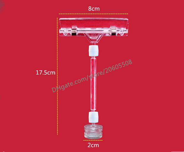 Hot sale 20pcs Strong magnetic Transparent Plastic pop clamp Sign Paper Memo Card Holder Display POP Promotion Clips label holder