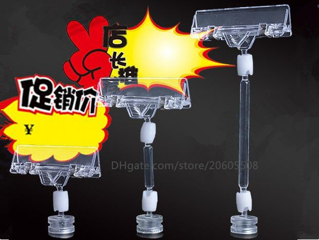 Free shipping Strong magnetic Transparent Plastic pop clamp Sign Paper Memo Card Holder Display POP Promotion Clips label holder 10pcs