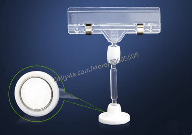 Hot sale 10pcs supermarket magnetic Plastic pop clamp Sign Paper Memo Card Holder Display POP Promotion Clips label holder free shipping