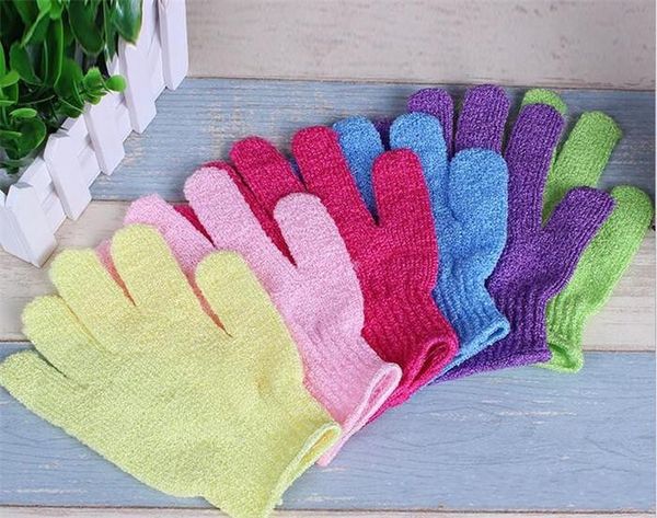 Factory price 100pcs-lot Exfoliating Bath Glove Five fingers Bath Gloves Convenient and comfortable health free shipping