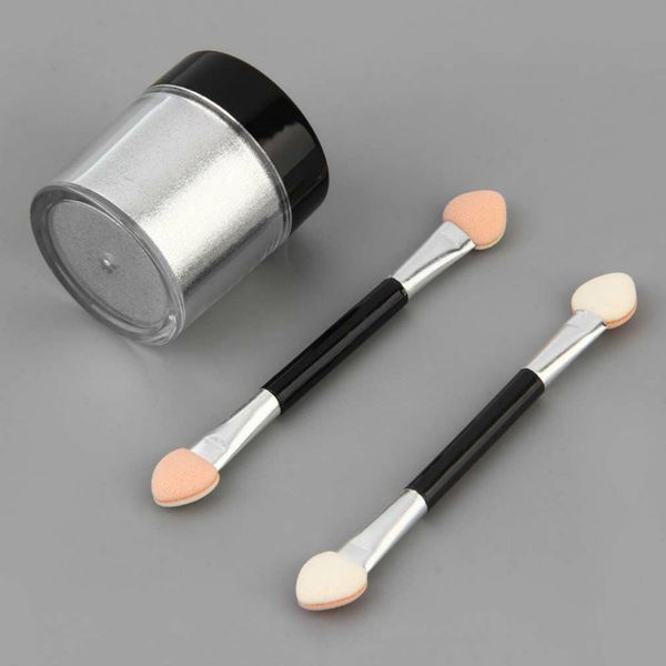 1 Box 10 g Mirror Glitter Nail Art Pigment Glitters Chrome Manicure Gold-Silver Nail Art DIY Decorations with Brush