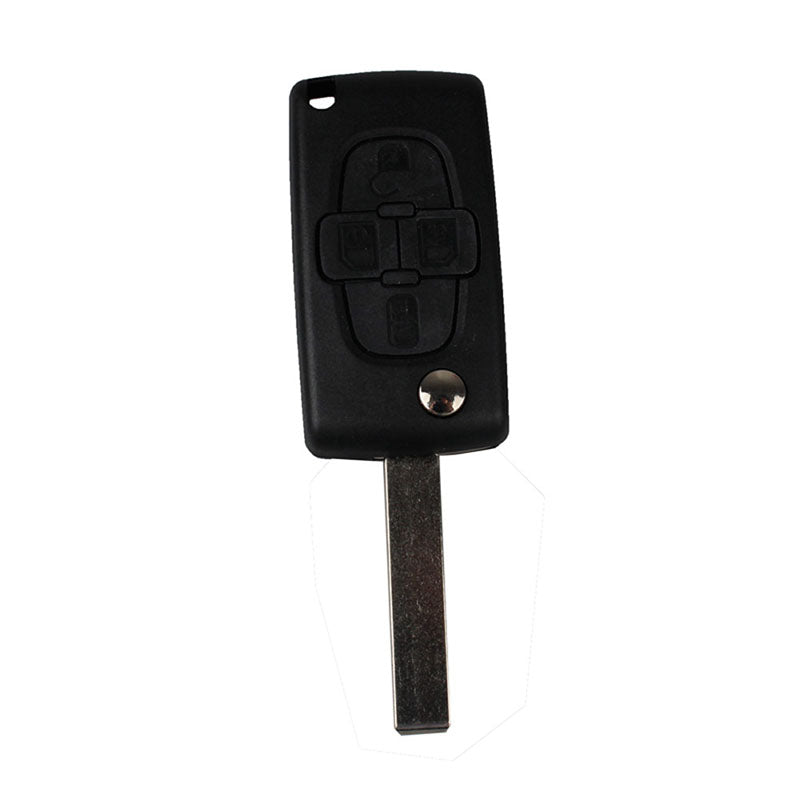 4 Buttons Key Shell Remote Key Fob Case with uncut blade For Citroen C8 and Peugeot 1007 Tire Pressure Alarm